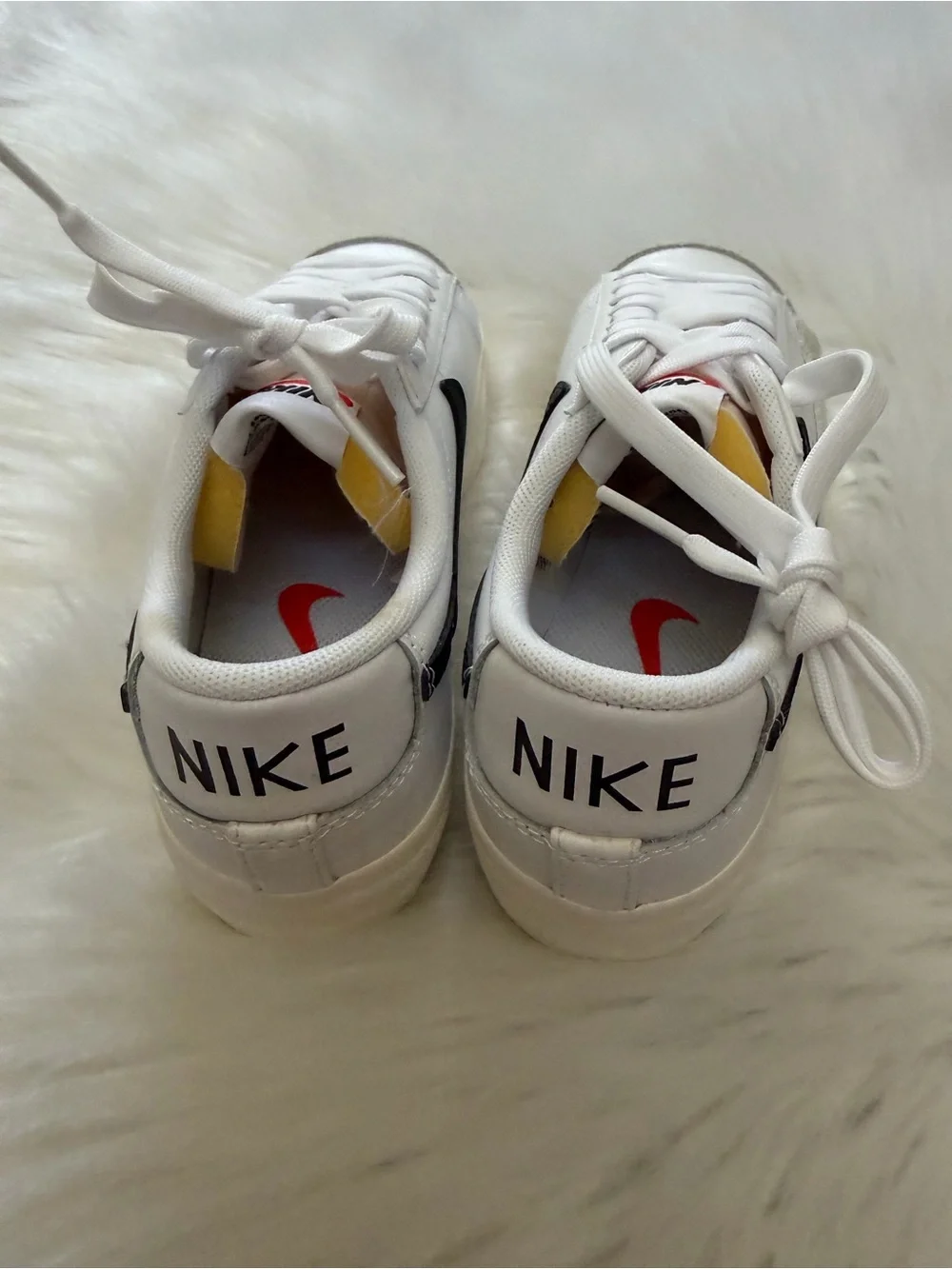 Nike White/Black Blazer Low Platform Sneakers Sz 6